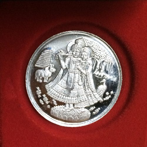 Lord Radhe krishna Silver Coin