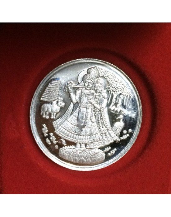 Lord Radhe krishna Silver Coin